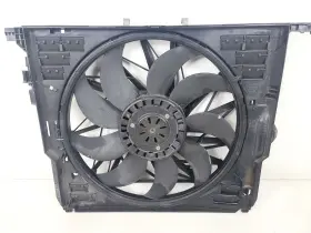 17427575258 Bmw 09-15 F01 750i Engine Radiator Condenser A/c Cooler Cooling Fan Assy Oem #2