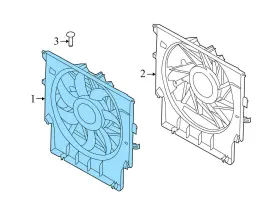 17427601176 Bmw 2015-2018 X4 2.0l - Electric Cooling Fan Blade Housing 7601176 #3