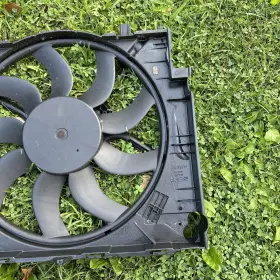 17427603658 Bmw 2008-2010 E60 535i 535xi Auxiliary Aux Electric Ac Cooling Fan W Frame Used #2