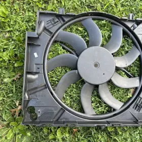 17427603658 Bmw 2008-2010 E60 535i 535xi Auxiliary Aux Electric Ac Cooling Fan W Frame Used #3