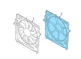 17427612454 Bmw 2013-2015 550i Gt 4.4l - Electric Cooling Fan Housing / Cowl 7612454 #3
