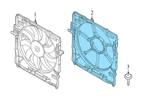 17427629131 Bmw 2008-2019 X6 Xdrive35i E71 - Electric Cooling Fan Housing / Shroud 7629131 #3