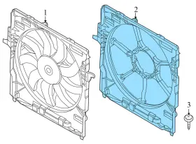 17428618246 Bmw 2008-2019 X6 - Radiator Electric Cooling Fan Housing / Cowl 8618246 #3