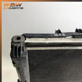 7593850 Bmw 11-12 F25 28ix X3 3.0l N52 Engine Cooling Radiator Ac Condenser Fan Assy Oem #2