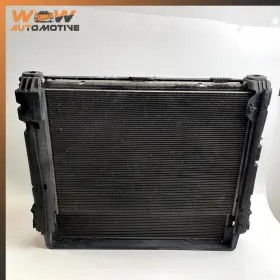 7593850 Bmw 11-12 F25 28ix X3 3.0l N52 Engine Cooling Radiator Ac Condenser Fan Assy Oem