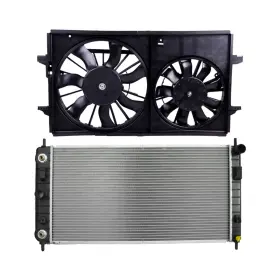 13583892 Book-autoparts Cooling Fan And Aluminum Radiator Kit For 2006-2010 Pontiac G6 2.4l 2864
