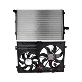 Vw3010149 Book-autoparts 13590837 Cooling Fan And Aluminum Radiator Kit For 2010-2013 Volkswagen Golf