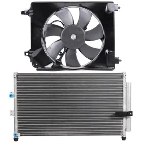 13607846 Book-autoparts 1x Electric Car Ac Condenser Cooling Fan Kit For 2006-2011 Honda Civic