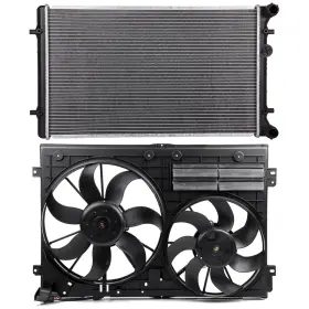 13607936 Book-autoparts Radiator Cooling Fan Kit For Volkswagen Jetta City 2008-09 2005 Gti 2006