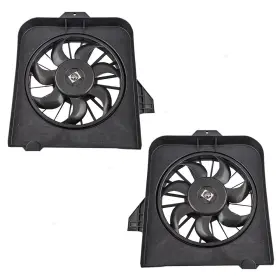 2661-0004lr Brock Pair Radiator Condenser Fan Cooling Assembly For Caravan Town And Country Voyager