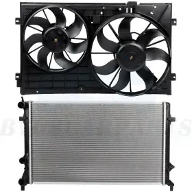 10322220 Byuscarparts Electric Radiator Cooling Fan Kit For 2011-2013 Volkswagen Jetta 12-17 Vw Beetle