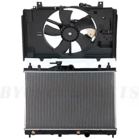 10322226 Byuscarparts Electric Radiator Cooling Fan Kit For 2007-2012 Nissan Versa 1.6l 1.8l