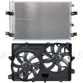 10322231 Byuscarparts Ac Condenser Cooling Fan Kit For 2007-2011 Lincoln Mkx 2007-2012 Ford Edge