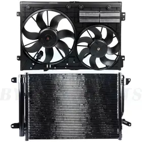 10322239 Byuscarparts Engine Ac Condenser Cooling Fan Assembly For 2011-13 14 Volkswagen Jetta Beetle