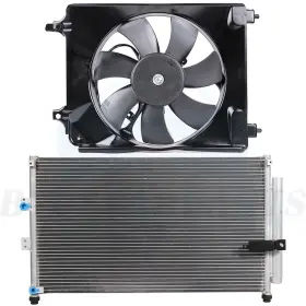 10322242 Byuscarparts Ac Condenser And Cooling Fan Assembly For 2006-2011 Honda Civic 1.8l 2.0l
