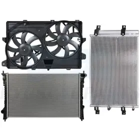 10322244 Byuscarparts Engine Cooling Fan And Radiator Condenser For 2007-11 2012 Lincoln Mkx Ford Edge