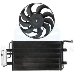 10457123 Byuscarparts Car Ac Condenser And Cooling Fan Assembly Kit Fits 2000-06 Audi Tt 99-05 Vw Golf
