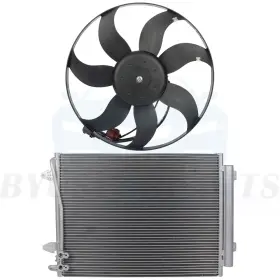10457126 Byuscarparts Ac Condenser And Cooling Fan Assembly Kit Fit For 2013-2015 Volkswagen Passat