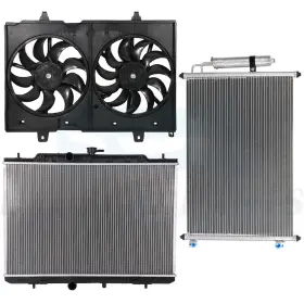 10457131 Byuscarparts Car Cooling Fan Radiator Ac Condenser Kit Fit For 2010-2013 Nissan Rogue