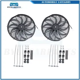 12874917 Byuscarparts 16 Inch Universal For 2005-2015 Chrysler 300 Radiator Condenser Cooling Fan