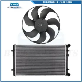 12935773 Byuscarparts For 1999-2004 Volkswagen Golf Jetta 2000-2004 Audi Tt Radiator Cooling Fan Kit