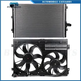 Byuscarparts 12970129 For 2006-2008 Audi A3 Quattro 06-08 Volkswagen Passat Radiator Cooling Fan Kit