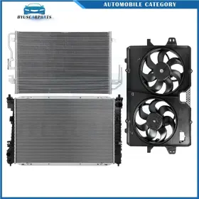 12970132 Byuscarparts For 2008 Ford Escape Mazda Tribute Radiator Condenser Cooling Fan Kit