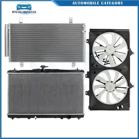 12970136 Byuscarparts For 2012 2013 2014-2017 Toyota Camry Electric Radiator Condenser Cooling Fan Kit