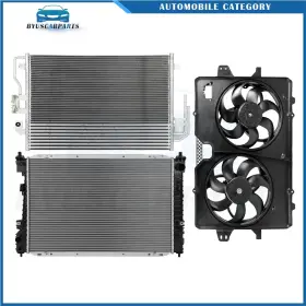 12970141 Byuscarparts For 2008 - 2012 Ford Escape Electric Radiator Condenser Cooling Fan Kit
