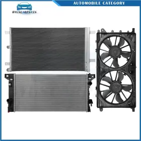 12970375 Byuscarparts For 2018-2019 Ford Expedition Electric Radiator Condenser Cooling Fan Kit