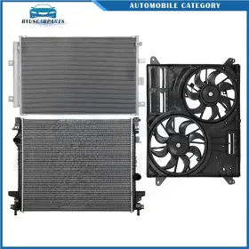12970376 Byuscarparts For 2019 2020 2021 Ford Edge Electric Radiator Condenser Cooling Fan Kit