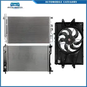 12970379 Byuscarparts For 10 11-15 Chevrolet Equinox 2.4l Electric Radiator Condenser Cooling Fan Kit