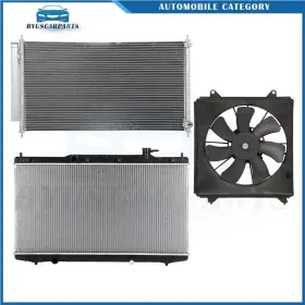 Byuscarparts 12970385 For 2013-2017 Honda Accord 3.5l Electric Radiator Condenser Cooling Fan Kit
