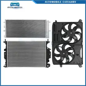 12970462 Byuscarparts Electric Radiator Condenser Cooling Fan Kit For 2013-2015 2016 Ford Fusion