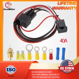 F17509 Carbole Electric Engine Fan Thermostat Temperature Relay Switch Sensor Set 175 185 3/8 Inch