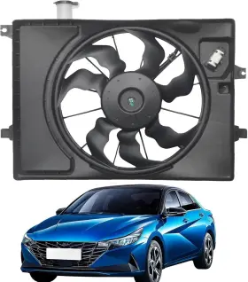 621565 Carparts-0978 Radiator Cooling Fan For 2015-2018 Kia Forte5 2014-2017 Hyundai Elantra 1.8l 2.0