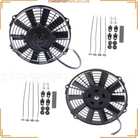 10275899 Carspartsaleclub 2 X Radiator Condenser Cooling Fan 9 Inch Universal For Ford Mustang 1980-2013