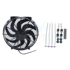 Cheermotiveup 10464585 Universal 14 Inch 13.5v Radiator Condenser Cooling Fan Assembly 1400cfm Front