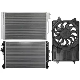 13596641 Choiceshare For 2016-2018 Chevy Malibu Cooling Fan And Radiator A/c Condenser Assembly