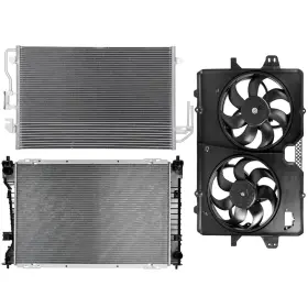 13596645 Choiceshare For 08-12 Ford Escape Mazda Mercury 3.0l Radiator And A/c Condenser Cooling Fan