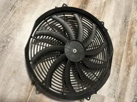 Fan16 Cold Case Radiators Fan Electric Single 16 Inch 10 Blade 6.85amp Plastic Black #3