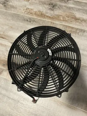 Fan16 Cold Case Radiators Fan Electric Single 16 Inch 10 Blade 6.85amp Plastic Black