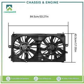 Cg929583ld Coolgood18 Dual Radiator Condenser Fan 2002-2003 2004 For Buick Century Regal 3.1l 3.8l V6