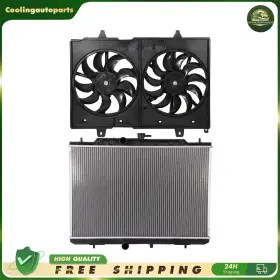 Cool837445part Coolingautoparts Radiator And Condenser Cooling Fan Assembly For 14-15 Nissan Rogue Select