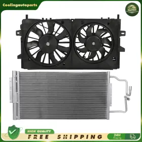 Cool837615part Coolingautoparts A/c Condenser And Radiator Cooling Fan Kit For 2006-13 Chevrolet Impala