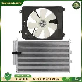 Coolingautoparts Cool837641part A/c Condenser And Cooling Fan Assembly Engine For 2006-2011 Honda Civic