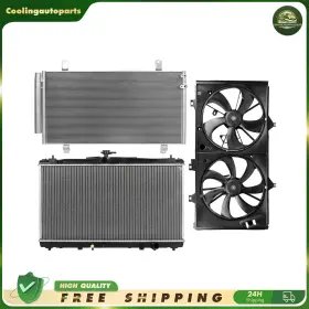 Cool837692part Coolingautoparts Radiator And A/c Condenser Dual Cooling Fan Assembly For 2012-2017 Toyota Camry