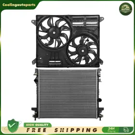 Cool844099part Coolingautoparts Radiator Aluminum And Condenser Cooling Fan Kit For 2015-2021 Ford Edge