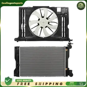 Cool844108part Coolingautoparts Radiator Aluminum And Cooling Fan Assembly For 2009-2013 Toyota Corolla