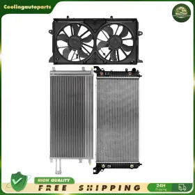 Cool844138part Coolingautoparts Radiator And Condenser Cooling Fan Kit For 15-16 Gmc Yukon 14-16 Sierra 1500